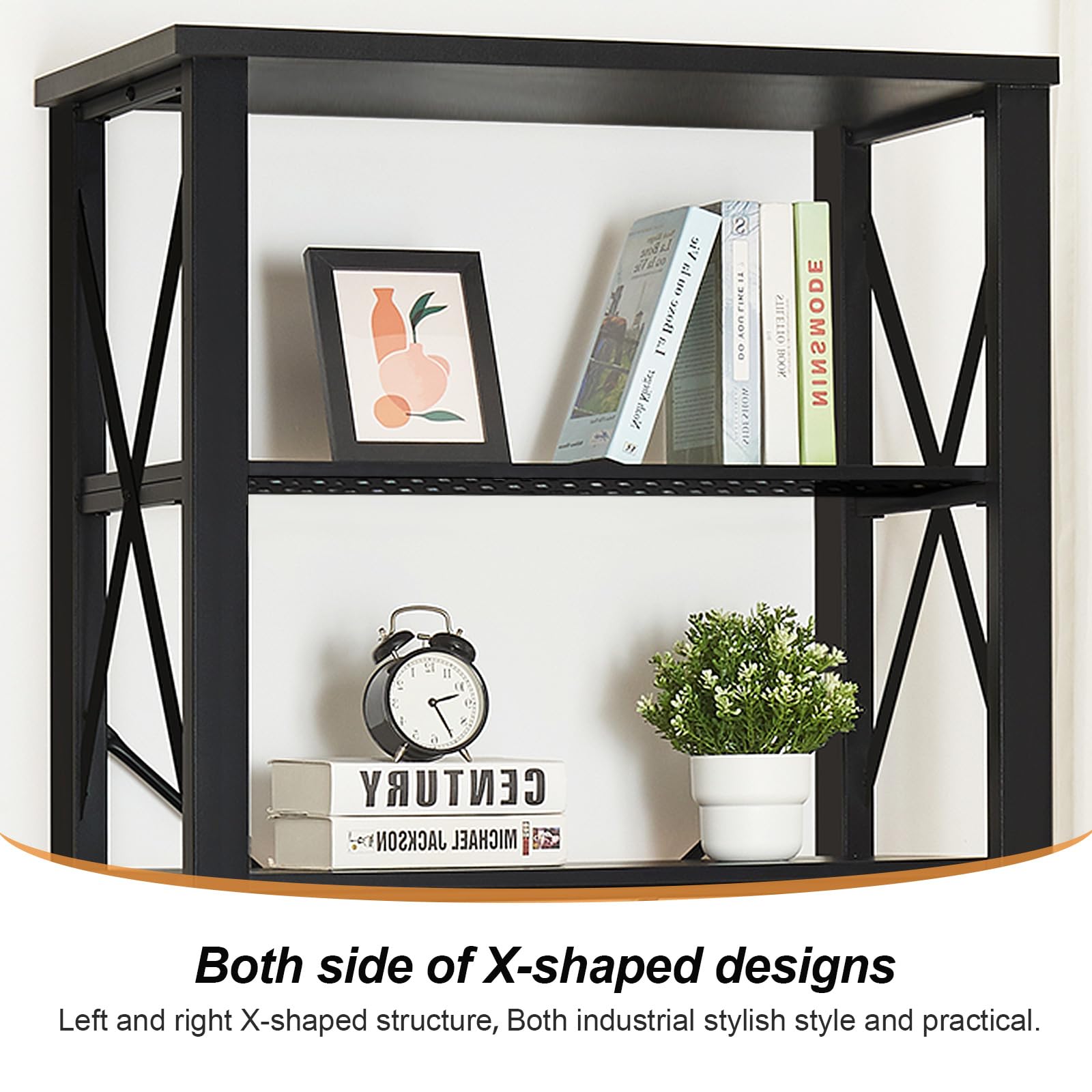 Amazon.co.jp: HOMBAZAAR 6段本棚 高さ74インチ 工業用本棚 メタル